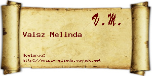 Vaisz Melinda névjegykártya
